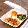 Disposable takeaway fast food bulk pack paper clamshell
