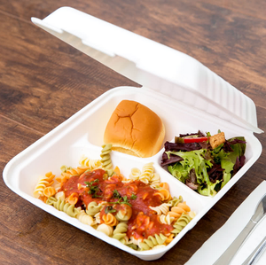Disposable takeaway fast food bulk pack paper clamshell
