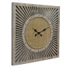 Distressed Stenciled Design Rattan On Center  ShenBang H1688 Movement Antique Quartz Traditional Wall Clock