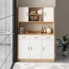 DIY Flat Pack KD Tableware Home Bar Coffee Wine Storage Sideboard Cupboard Display Cabinet