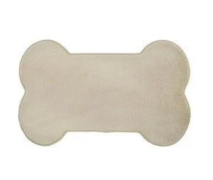 Dog Bone Shape Memory Foam Pet Mat -Tan