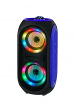 Double 4 inch audio speaker wireless rechargeable battery USB speaker with USB/TF/FM