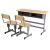 Import Double Plywood Primary wooden furniture classroom table and chair School Desk from China