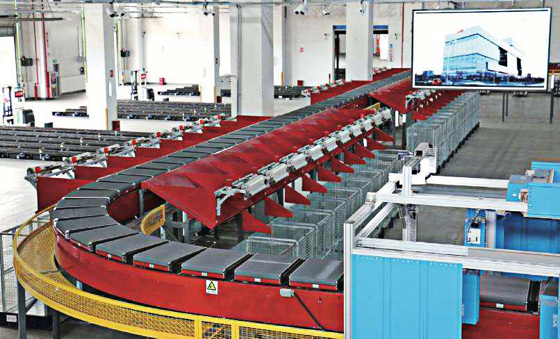 Buy Double Ring Sorter Logistics Belt Conveyor Ring Cross Belt Cross ...