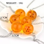 Dragon ball Z Stars Crystal 7 Stars Balls Pendant Goku Dragonball Action Figures Vegeta Frieza Toys Car Necklace Styling