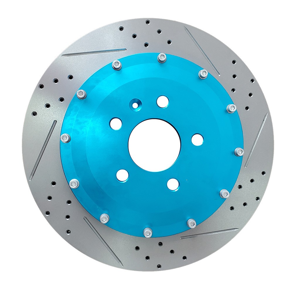Drilled and slotted High performance front floating brake disc rotor for cars