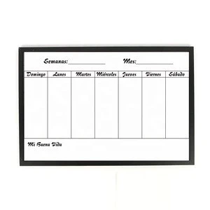 Dry Erase  Magnetic White Board Wooden Weekly Planner Bulleting Board With OEM Design