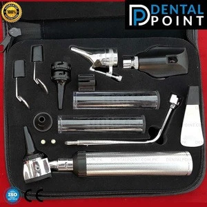 Ear,Nose and Throat Surgical Ophthalmoscope &amp; Otoscope Diagnostic set of 12 instruments