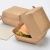 Import Eco friendly disposable kraft paper hamburger box takeaway packing fast food from China
