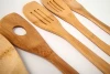 Eco friendly organic kitchen tools cooking flatware 6 pieces spatula pan spoon fork spoon scraper bamboo utensils set
