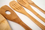 Eco friendly organic kitchen tools cooking flatware 6 pieces spatula pan spoon fork spoon scraper bamboo utensils set