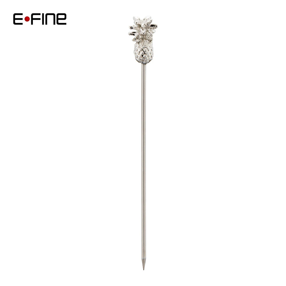 EFINE Pineapple Head Creative Cocktail Pick Stainless Steel Fruit Martini Picks for Bar and Party