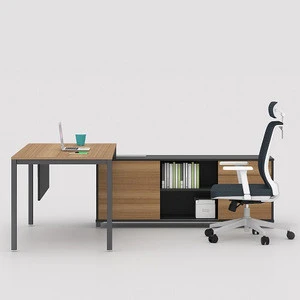 Elegant Design Modern Beautiful Executive / Office Desk With Long Cabinet