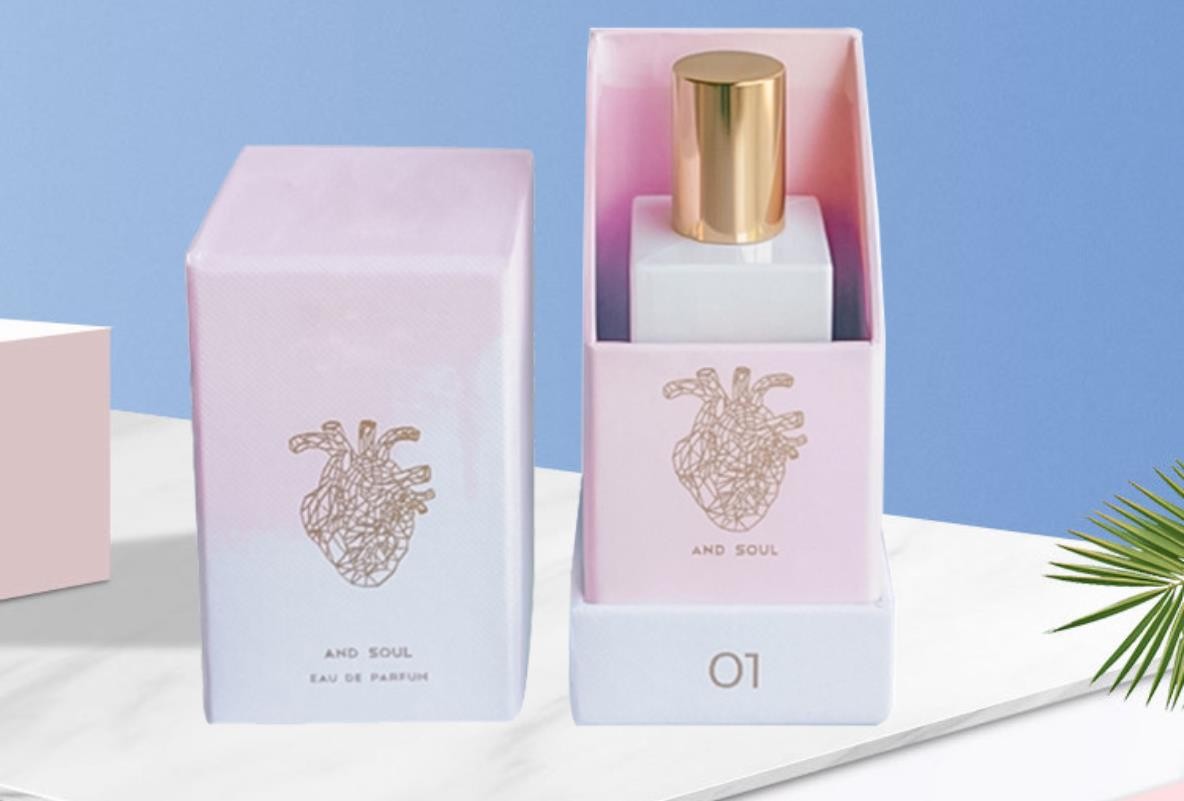 Elegant paper cardboard perfume box packaging