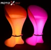 Elegant power IP 68 Water proof RGB glow bar chairs/ LED light furniture for restaurant