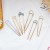Import Elegant style hair accessories marble pattern u fork from China