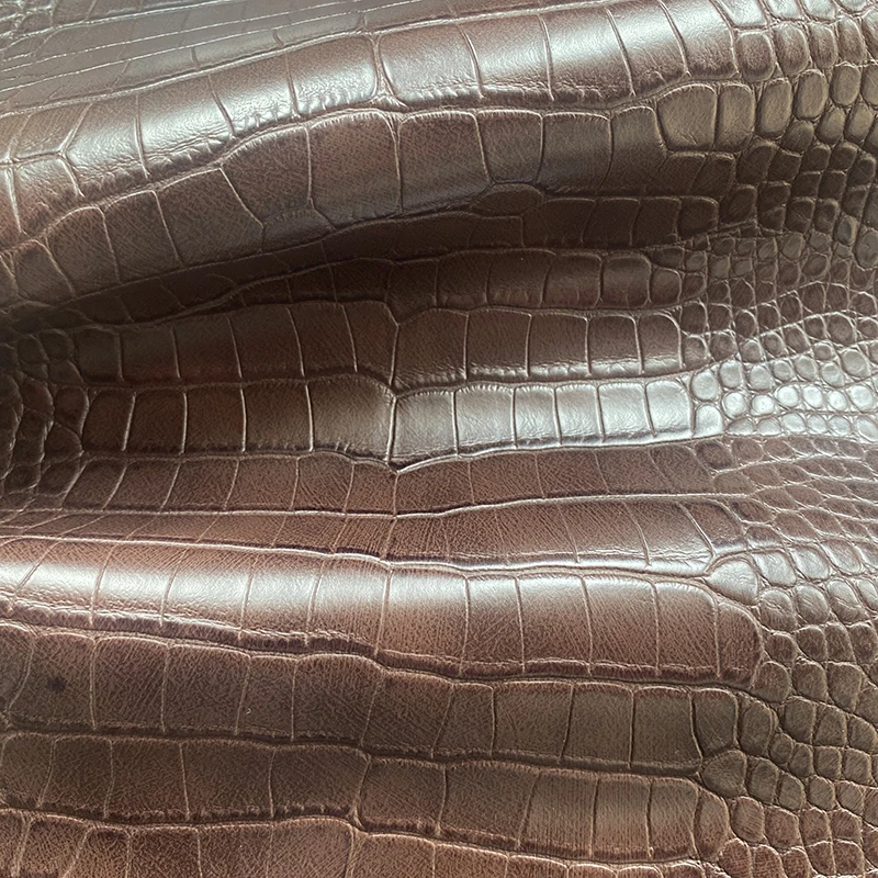 Embossed pattern soft PU  crocodile pattern for use in bags 1.0mm