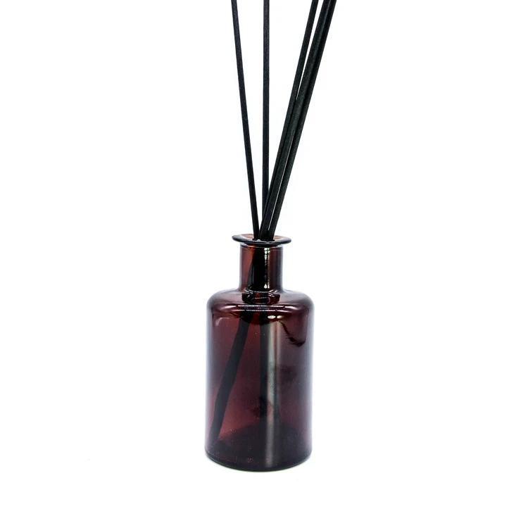 empty wholesale amber round reed diffuser bottle