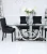 Import Europe  Style Glass Stainless Steel Dining Table  Chrome Dining Set With 6 White PU Chairs from China