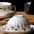 Import European  style ceramic bone china coffee cup saucer set  afternoon tea cup pull flower cup gift box from China