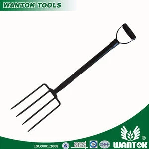 F107MD 4T garden fork with D-shape metal handle