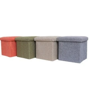 Fabric Organizer Storage Ottoman Bench Footrest Stool Coffee Table Cube, Camping Fishing Stool, 12&quot; Perfect for Children