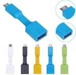 Factory Colorful Red Green Black Male Micro USB To Female USB A 2.0 Adapter With OTG