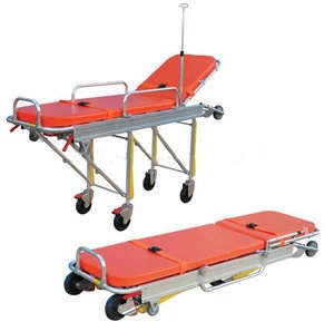 Factory direce sale price High-strength aluminum alloy thick-wall pipes automatic loading stretcher trolley for ambulance