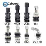 Factory Direct Supply TR33E/VS33 OEM ODM Tubeless Brass Clamp-in Tire Valve Stems with EPDM Rubber Black Finish Tyre Valve