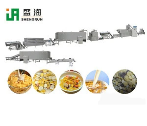 Factory Price Breakfast Cereal Extruder Equipment For Production Of Corn Fakes Drying Machinery