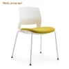 Factory Price Cheap White Plastic Waiting Room Chairs Stackable Classic Design Visitor Office Chairs