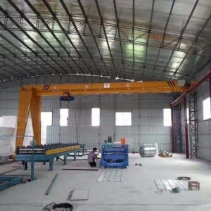 Factory, warehouse, material yard MBH electric hoist half portal crane