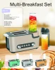Factory whole sale multifunctional Stainless steel electric grill bread toaster and juicer blender machine 2 in 1