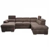 Factory wholesale fabric U shaped sectional sofa, modern European style washable living room sofa set