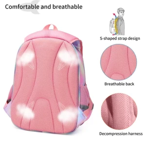 Fashion 16 Inches Primary Waterproof School Bags Girl Kids Backpack backpack Pink Fish Tail Portability School Bags For Girls