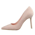 fashion designer elegant court pointed pump chinese mature womens  high heels