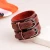 Import Fashion Double Belt Leather Wrist Friendship Big Wide Bracelet for Men Buckle Vintage Punk Jewelry from China