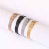 fashion gold plated stainless steel handmade leather charms custom watch mesh bracelets and bangles women men jewelry