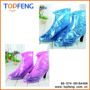 Fashion Waterproof High Heel Shoes Cover Rain Snow Reusable Protective Shoes Covers for Women High Heel