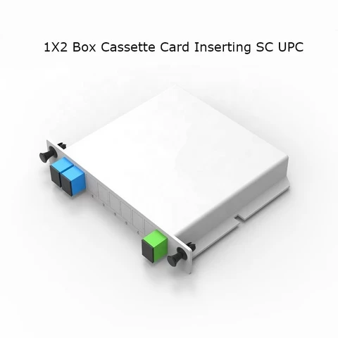 Fiber Optic 1X4 Box Cassette Card Inserting SC UPC Module FTTH PLC Splitter