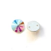 Flat back round colorful wholesale sew on glass rhinestones for garment