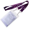 Flat polyester cheap personalize single custom sublimation id card holder lanyards with logo