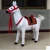 Import flocked furry kids toys plastic horse racing simulator from China