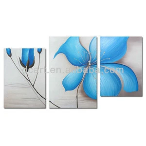 flower canvas 3 panel painting