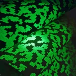 Fluorescent Synthetic Digital Camouflage Leather Fabric  Glow In The Dark Shoes Fluorescent Blanket Jacket T-shirt Material