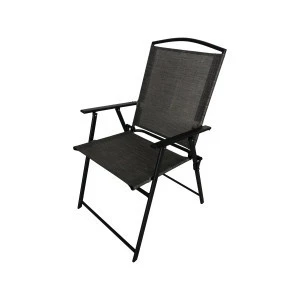 foldable and compact patio sling deck chair set bistro balcony chair
