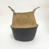 Foldable colourful Eco-friendly woven seagrass belly storage basket