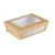 Import food box packaging take out food container PE coated kraft salad paper box with window from China