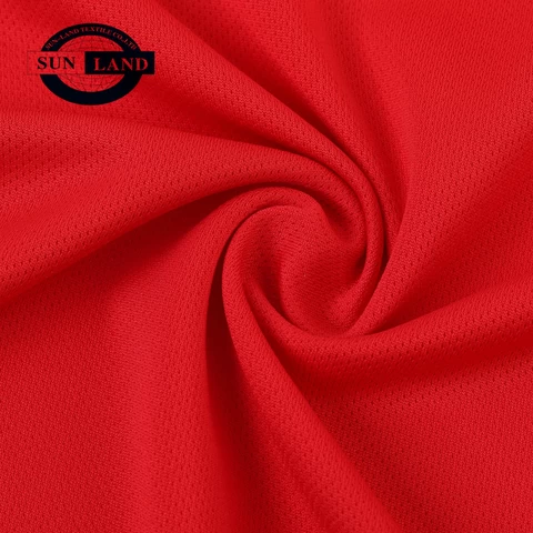 Football jerseys Coolpass yarn tech quick dry wicking 100% polyester knitted eyelet mesh fabric