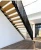 Foshan factory tempered glass wood u shape stairs, house staircase design